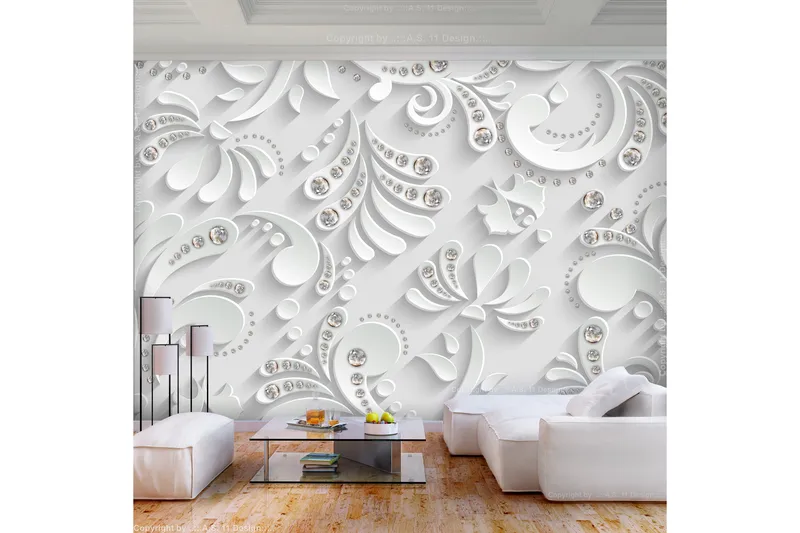 Fototapet Flowers With Crystals 100x70, Artgeist sp. z o. o.