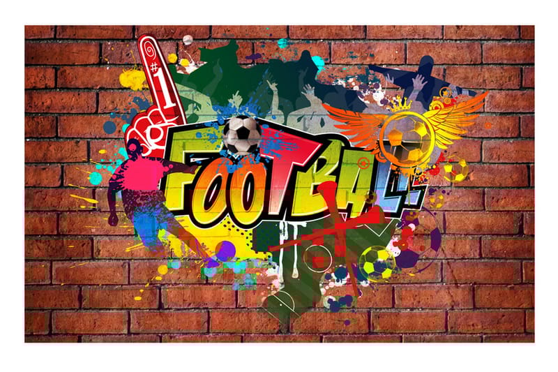 Fototapet Football fans! 250x175 - Artgeist sp. z o. o. - Innredning - Veggdekorasjon - Tapeter - Fototapeter