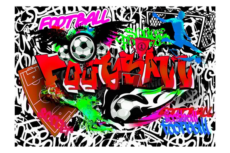 Fototapet Football Passion 100x70 - Innredning - Veggdekorasjon - Tapeter - Fototapeter