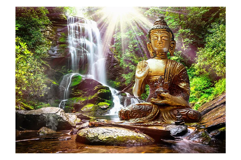 Fototapet Forest Prayer 100x70 - Finnes i flere størrelser - Innredning - Veggdekorasjon - Tapeter - Fototapeter