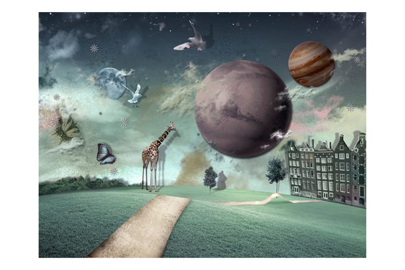 Fototapet Framtidens By 300x231 - Artgeist sp. z o. o. - Innredning - Veggdekorasjon - Tapeter - Fototapeter