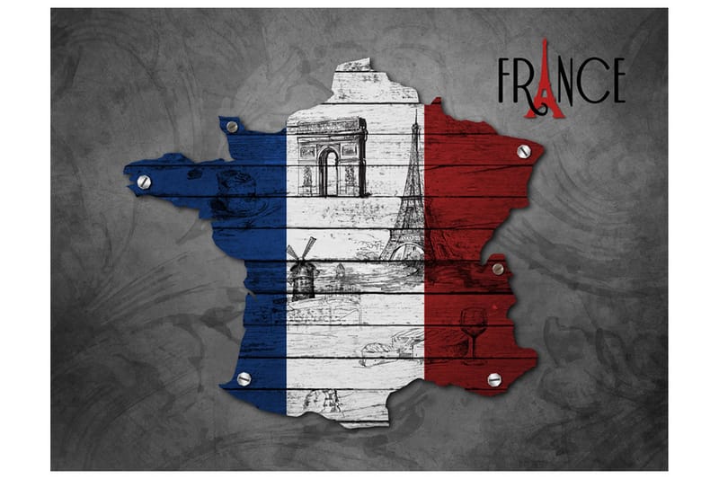 Fototapet France Symbols 400x309 - Artgeist sp. z o. o. - Innredning - Veggdekorasjon - Tapeter - Fototapeter