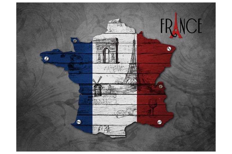 Fototapet France Symbols 400x309 - Artgeist sp. z o. o. - Innredning - Veggdekorasjon - Tapeter - Fototapeter