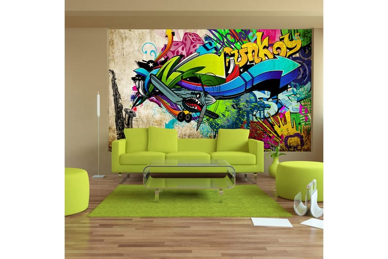 Fototapet Funky Graffiti 300x210 - Artgeist sp. z o. o. - Innredning - Veggdekorasjon - Tapeter - Fototapeter