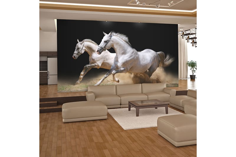Fototapet Galopperende Hester På Sanden 350x270 - Artgeist sp. z o. o. - Innredning - Veggdekorasjon - Tapeter - Fototapeter