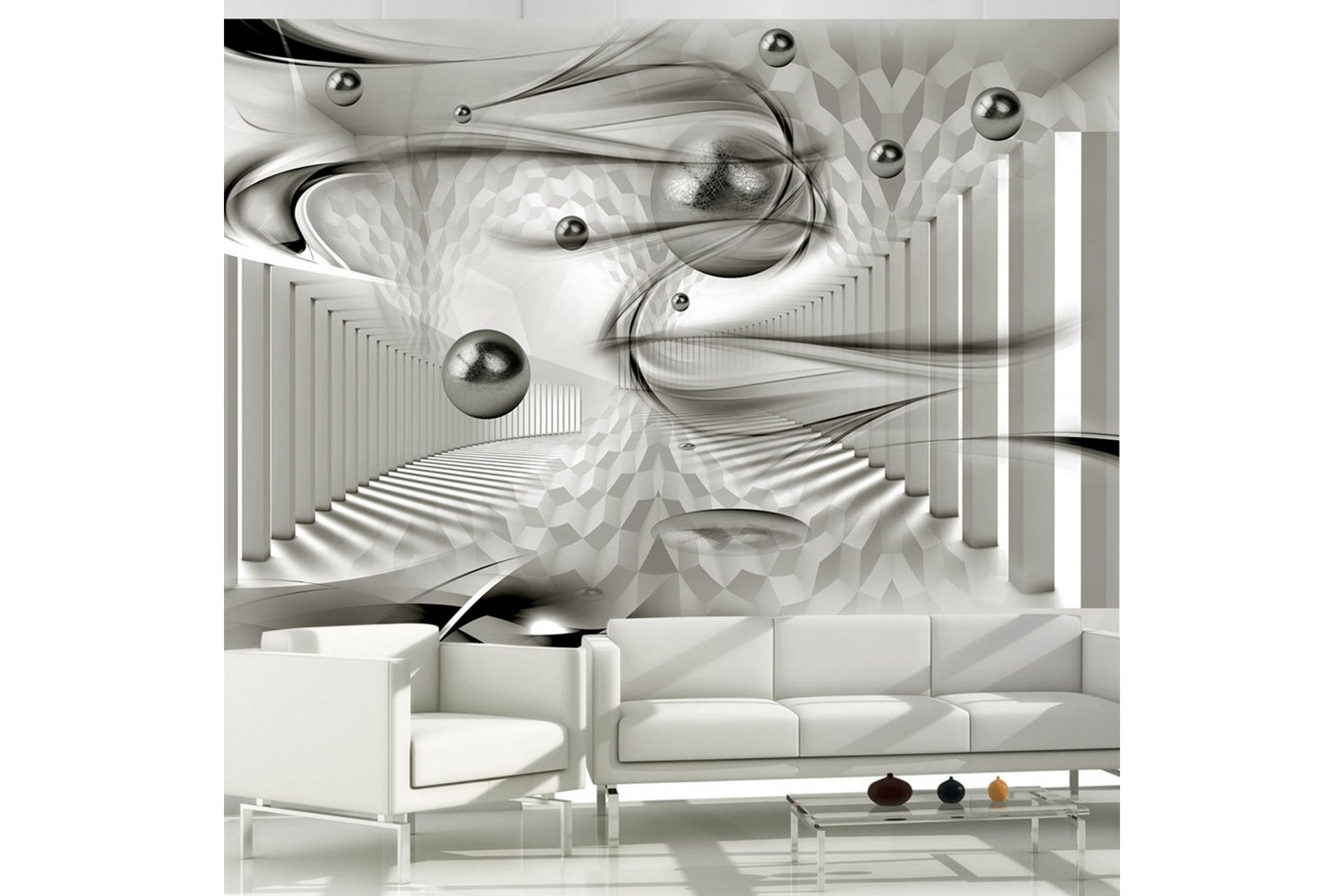 Fototapet Geometric Storm 250x175 - Artgeist sp. z o. o. - Innredning - Veggdekorasjon - Tapeter - Fototapeter