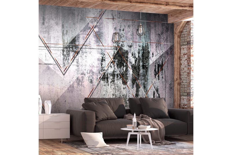 Fototapet Geometric Wall 100x70 - Artgeist sp. z o. o. - Innredning - Veggdekorasjon - Tapeter - Fototapeter