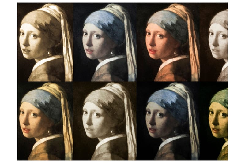 Fototapet Girl With Pearl Earring Pop Art 200x154 - Artgeist sp. z o. o. - Innredning - Veggdekorasjon - Tapeter - Fototapeter