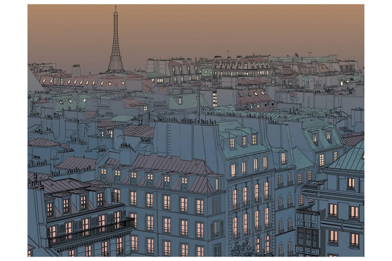 Fototapet God Kveld Paris! 300x231 - Artgeist sp. z o. o. - Innredning - Veggdekorasjon - Tapeter - Fototapeter