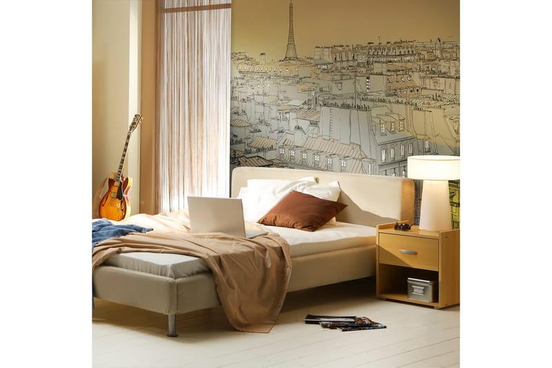 Fototapet God Natt Paris! 350x270 - Artgeist sp. z o. o. - Innredning - Veggdekorasjon - Tapeter - Fototapeter