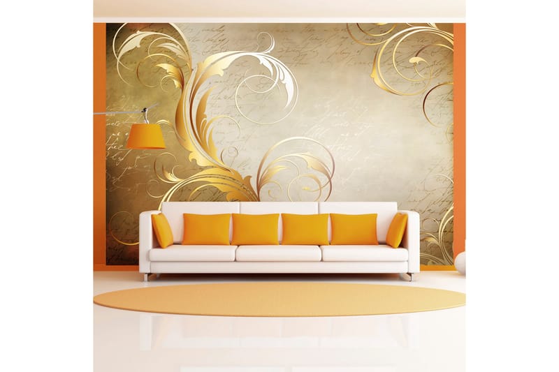 Fototapet Gold Leaf 100x70 - Artgeist sp. z o. o. - Innredning - Veggdekorasjon - Tapeter - Fototapeter