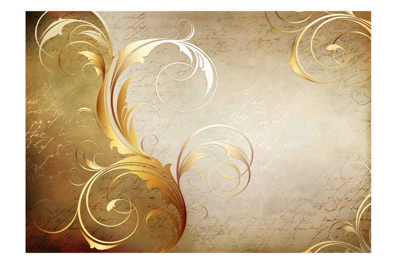 Fototapet Gold Leaf 200x140 - Artgeist sp. z o. o. - Innredning - Veggdekorasjon - Tapeter - Fototapeter