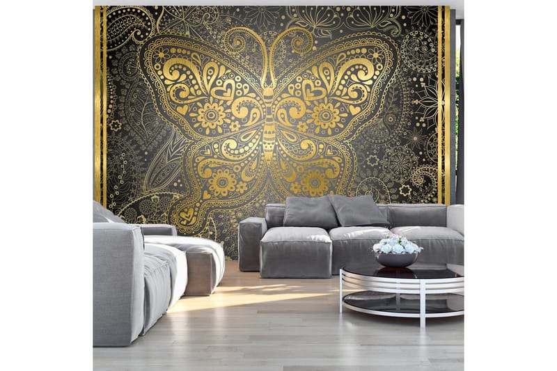 Fototapet Golden Butterfly 100x70, Finnes i flere størrelser