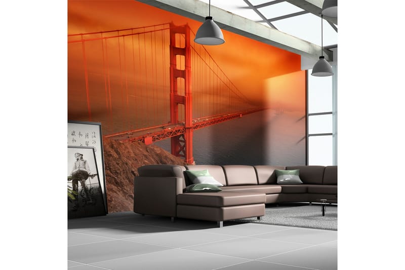 Fototapet Golden Gate Bridge 350x270 - Artgeist sp. z o. o. - Innredning - Veggdekorasjon - Tapeter - Fototapeter