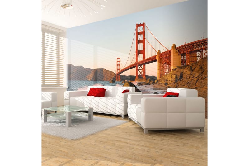 Fototapet Golden Gate Bridge Sunset San Francisco 300x231 - Artgeist sp. z o. o. - Innredning - Veggdekorasjon - Tapeter - Fototapeter