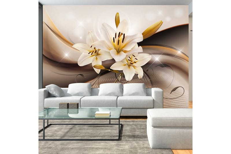 Fototapet Golden Lily 100x70 - Artgeist sp. z o. o. - Innredning - Veggdekorasjon - Tapeter - Fototapeter