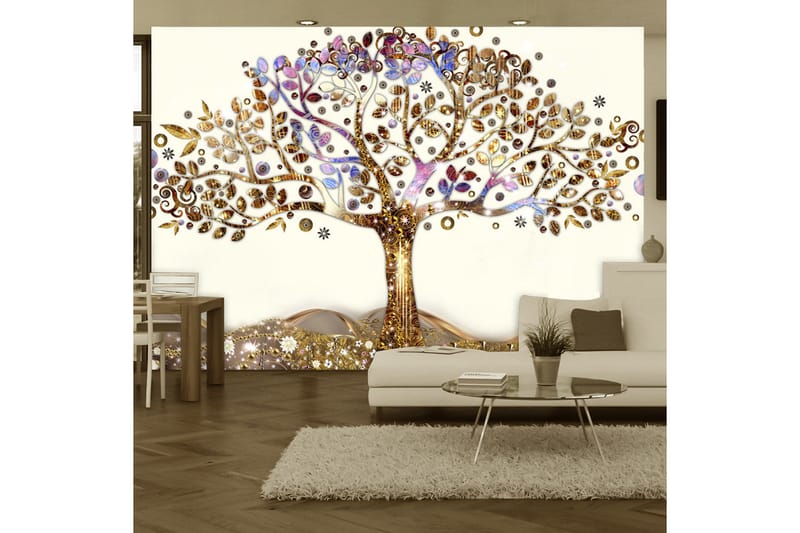 Fototapet Golden Tree 100x70 - Innredning - Veggdekorasjon - Tapeter - Fototapeter