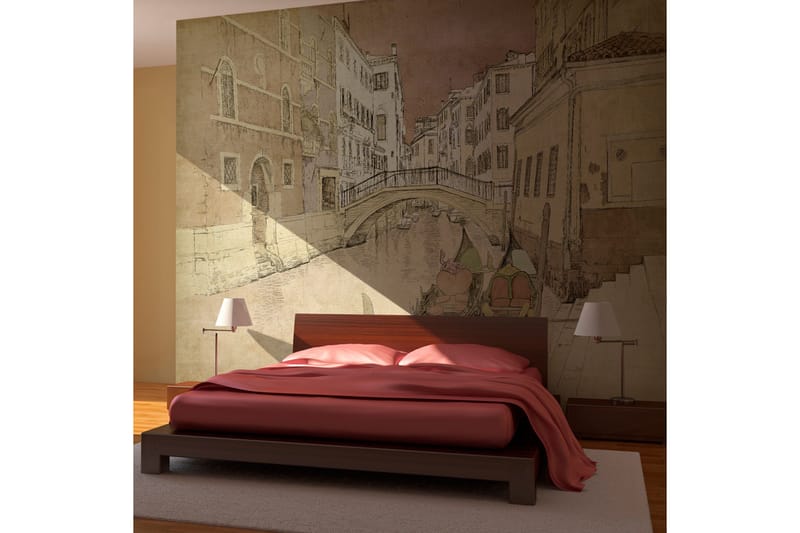 Fototapet Gondolas In Venice 200x154 - Artgeist sp. z o. o. - Innredning - Veggdekorasjon - Tapeter - Fototapeter