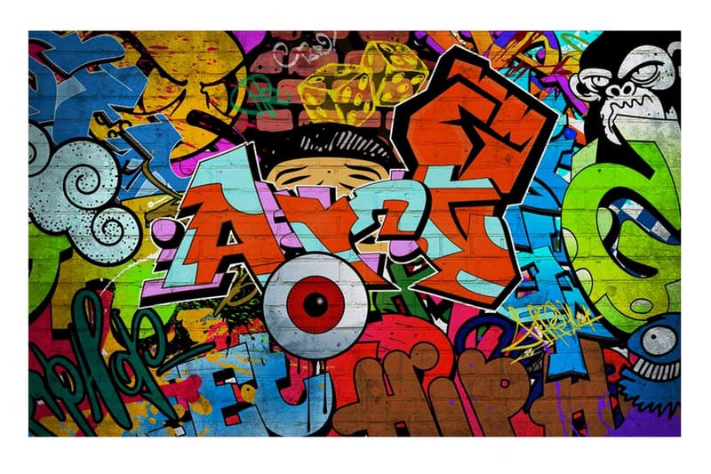 Fototapet Graffiti Art 150x105 - Artgeist sp. z o. o. - Innredning - Veggdekorasjon - Tapeter - Fototapeter