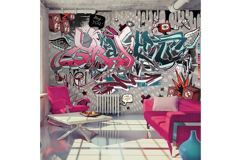 Fototapet Graffiti Hey You! 400x280, Finnes i flere størrelser
