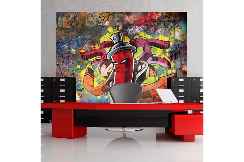 Fototapet Graffiti Monster 250x175 - Artgeist sp. z o. o. - Innredning - Veggdekorasjon - Tapeter - Fototapeter