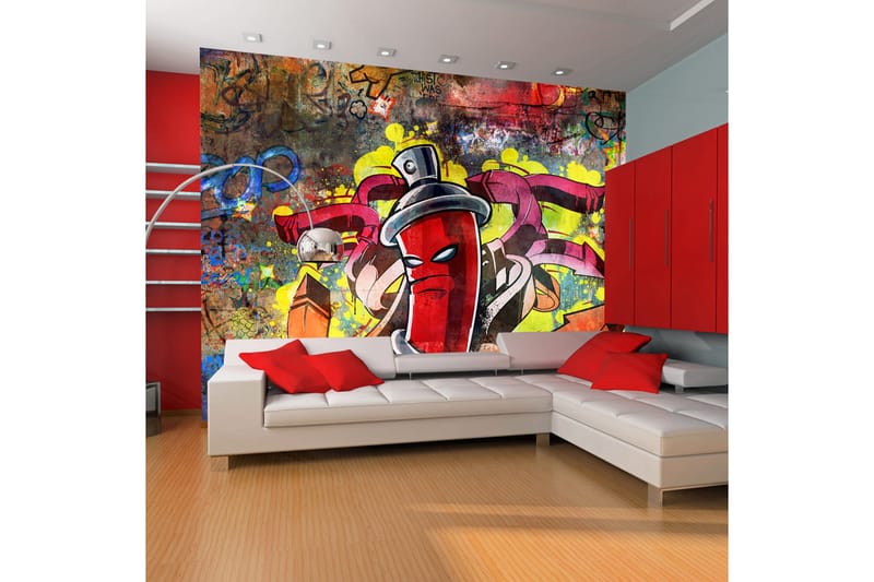 Fototapet Graffiti Monster 350x270 - Artgeist sp. z o. o. - Innredning - Veggdekorasjon - Tapeter - Fototapeter