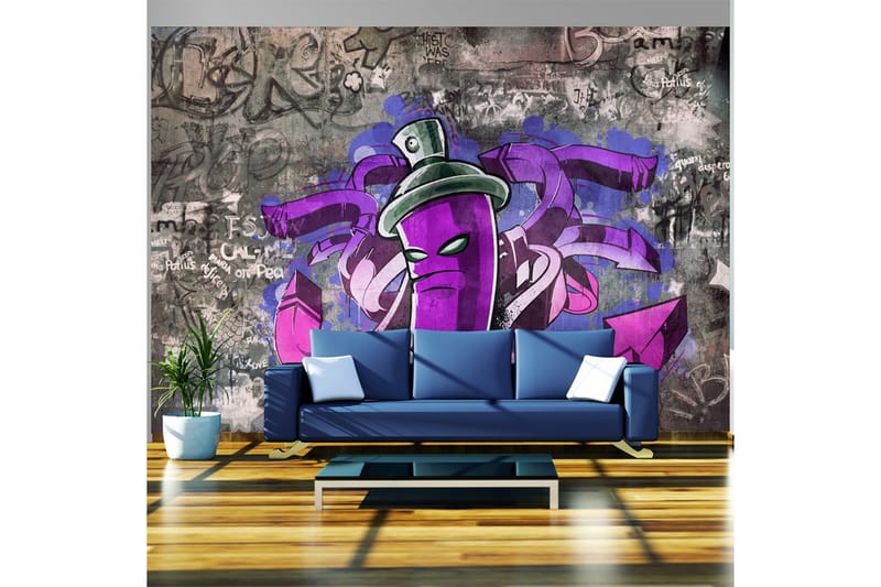 Fototapet Graffiti Spray Can 150x105 - Artgeist sp. z o. o. - Innredning - Veggdekorasjon - Tapeter - Fototapeter