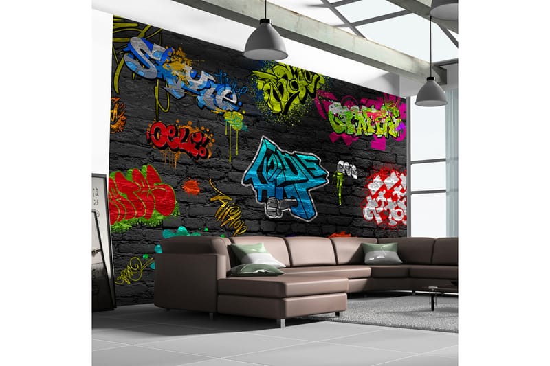 Fototapet Graffiti Wall 200x140 - Artgeist sp. z o. o. - Innredning - Veggdekorasjon - Tapeter - Fototapeter