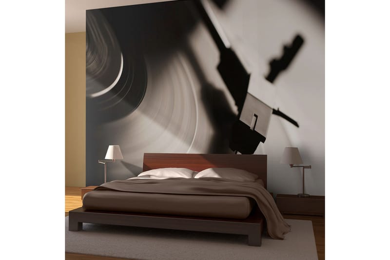 Fototapet Gramophone And Vinyl Record 200x154, Artgeist sp. z o. o.