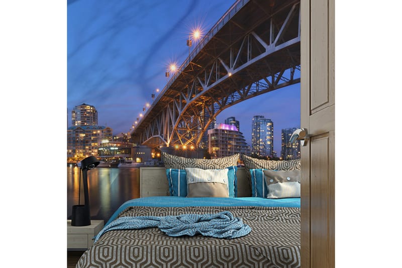 Fototapet Granville Bridge Vancouver Canada 200x154 - Artgeist sp. z o. o. - Innredning - Veggdekorasjon - Tapeter - Fototapeter