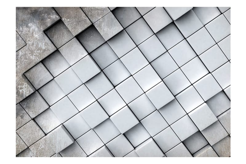 Fototapet Gray Background 3D 400x280 - Artgeist sp. z o. o. - Innredning - Veggdekorasjon - Tapeter - Fototapeter