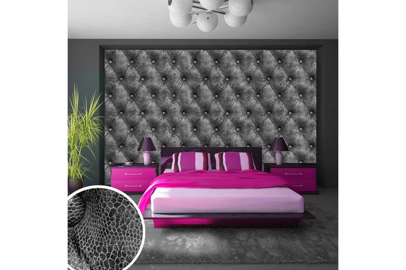 Fototapet Gray Rhombuses 250x175 - Artgeist sp. z o. o. - Innredning - Veggdekorasjon - Tapeter - Fototapeter