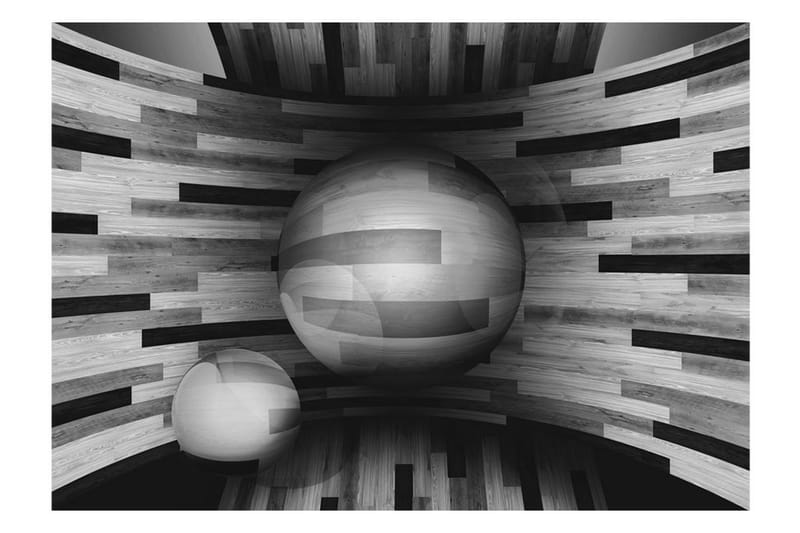 Fototapet Gray Sphere 350x245 - Artgeist sp. z o. o. - Innredning - Veggdekorasjon - Tapeter - Fototapeter