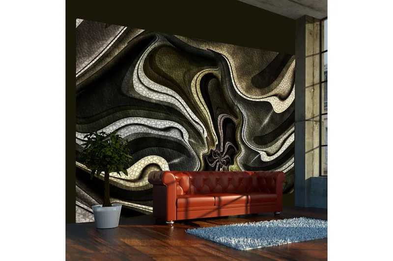 Fototapet Green And Brown Textured Fractal 350x270, Artgeist sp. z o. o.