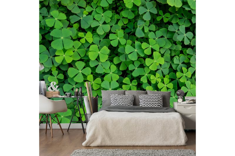 Fototapet Green Clover 100x70 - Artgeist sp. z o. o. - Innredning - Veggdekorasjon - Tapeter - Fototapeter