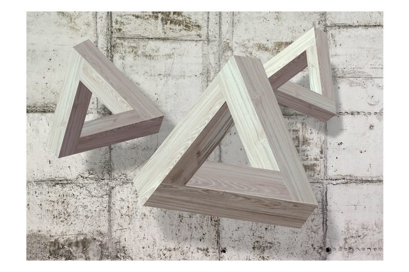 Fototapet Grey Trio 200x140 - Finnes i flere størrelser - Innredning - Veggdekorasjon - Tapeter - Fototapeter