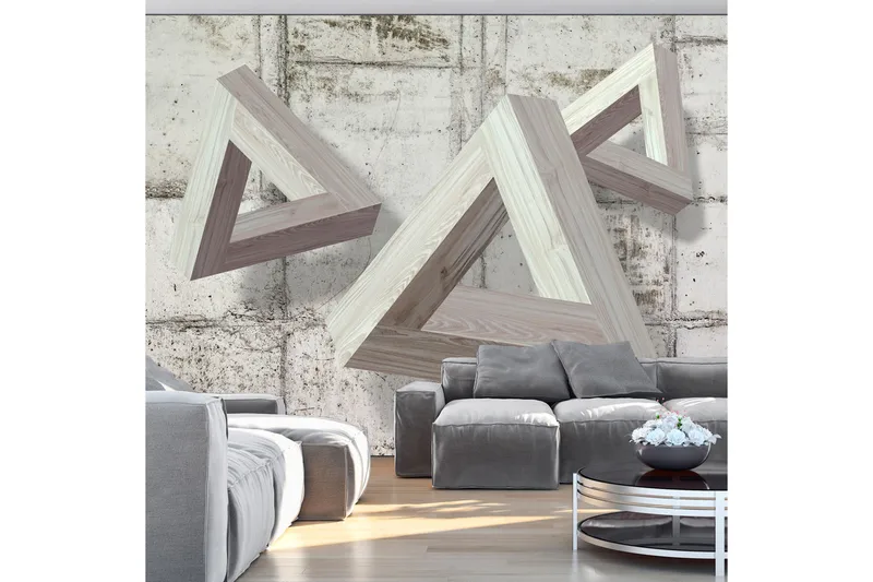 Fototapet Grey Trio 350x245, Artgeist sp. z o. o.