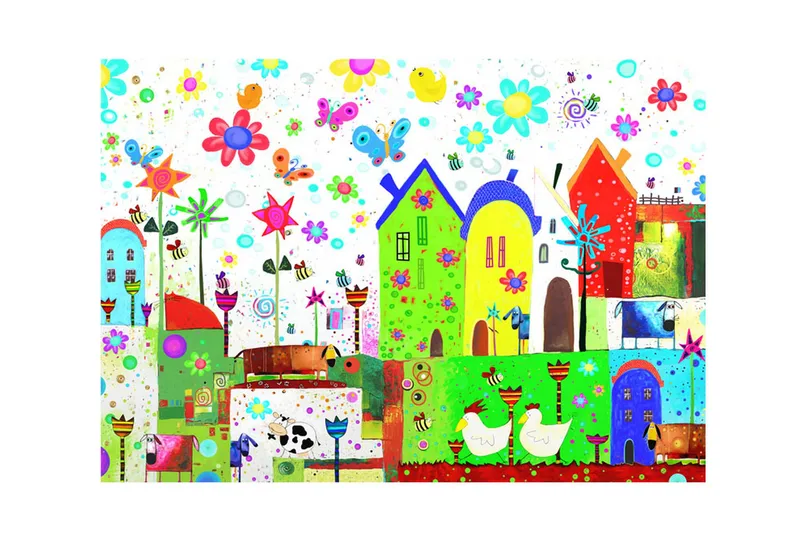 Fototapet Happy Farm 200x140 - Artgeist sp. z o. o. - Innredning - Veggdekorasjon - Tapeter - Fototapeter