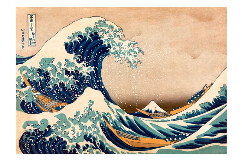 Fototapet Hokusai The Great Wave Off Kanagawa 400x280 - Artgeist sp. z o. o. - Innredning - Veggdekorasjon - Tapeter - Fototapeter
