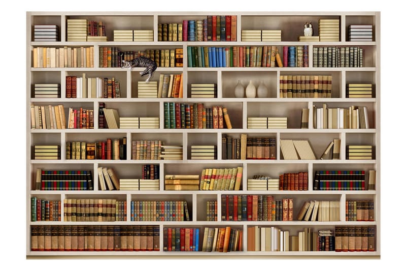 Fototapet Home Library 100x70 - Artgeist sp. z o. o. - Innredning - Veggdekorasjon - Tapeter - Fototapeter