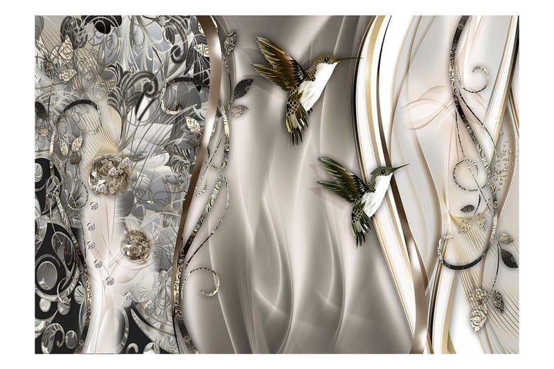 Fototapet Hummingbirds On The Wave Brown 150x105, Artgeist sp. z o. o.