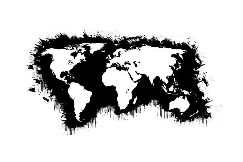 Fototapet Hvite Kontinenter Svart Hav 450x270 - Artgeist sp. z o. o. - Innredning - Veggdekorasjon - Tapeter - Fototapeter