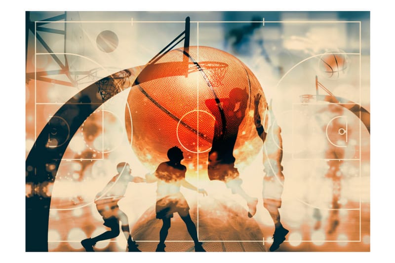 Fototapet I Love Basketball! 350x245 - Artgeist sp. z o. o. - Innredning - Veggdekorasjon - Tapeter - Fototapeter