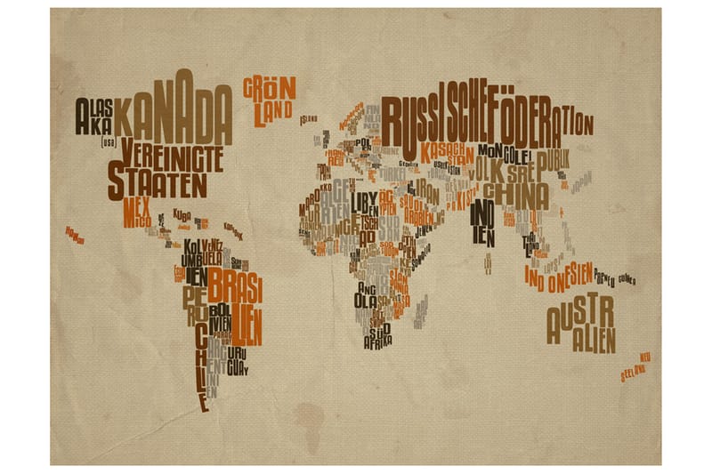 Fototapet Indiana Jones Map Of Adventures 350x270 - Artgeist sp. z o. o. - Innredning - Veggdekorasjon - Tapeter - Fototapeter