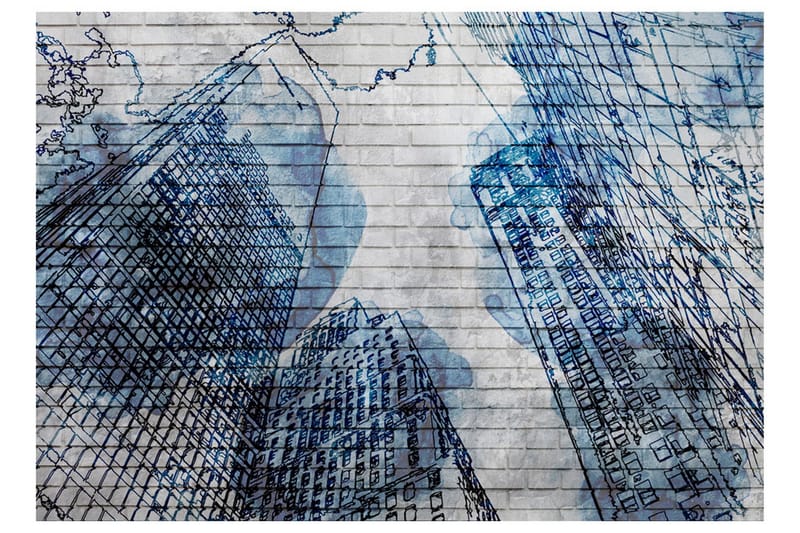 Fototapet Inky New York 100x70 - Artgeist sp. z o. o. - Innredning - Veggdekorasjon - Tapeter - Fototapeter