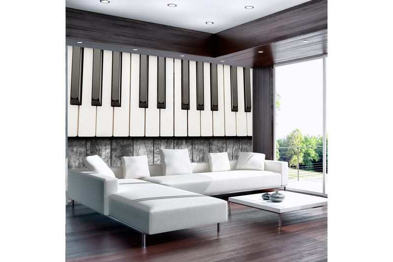 Fototapet Inspirert av Chopin Grey Wood 100x70, Artgeist sp. z o. o.