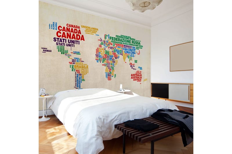 Fototapet Kart Italiensk 350x270 - Artgeist sp. z o. o. - Innredning - Veggdekorasjon - Tapeter - Fototapeter