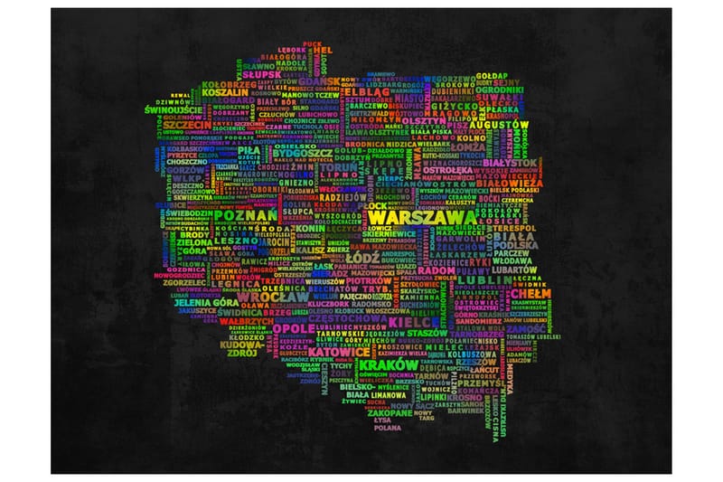 Fototapet Kart Over Polen 300x231, Artgeist sp. z o. o.