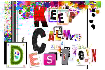 Fototapet Keep Calm And Design 100x70 - Artgeist sp. z o. o. - Innredning - Veggdekorasjon - Tapeter - Fototapeter