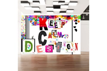 Fototapet Keep Calm And Design 100x70 - Artgeist sp. z o. o. - Innredning - Veggdekorasjon - Tapeter - Fototapeter